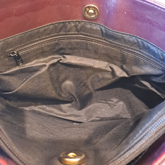 Jennifer Moore Dark Brown Burgundy Oxblood Smooth Leather Crossbody Bag - Picture 7 of 11